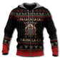 Viking Valhalla Black Red Xmas - 3D Hoodie