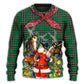 Christmas Santa Cowboy Green Style – Sweater - Ugly Christmas Sweater