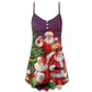 Happy Santa Christmas Gift – Women's Summer Sleeveless V-Neck Camisole Dress