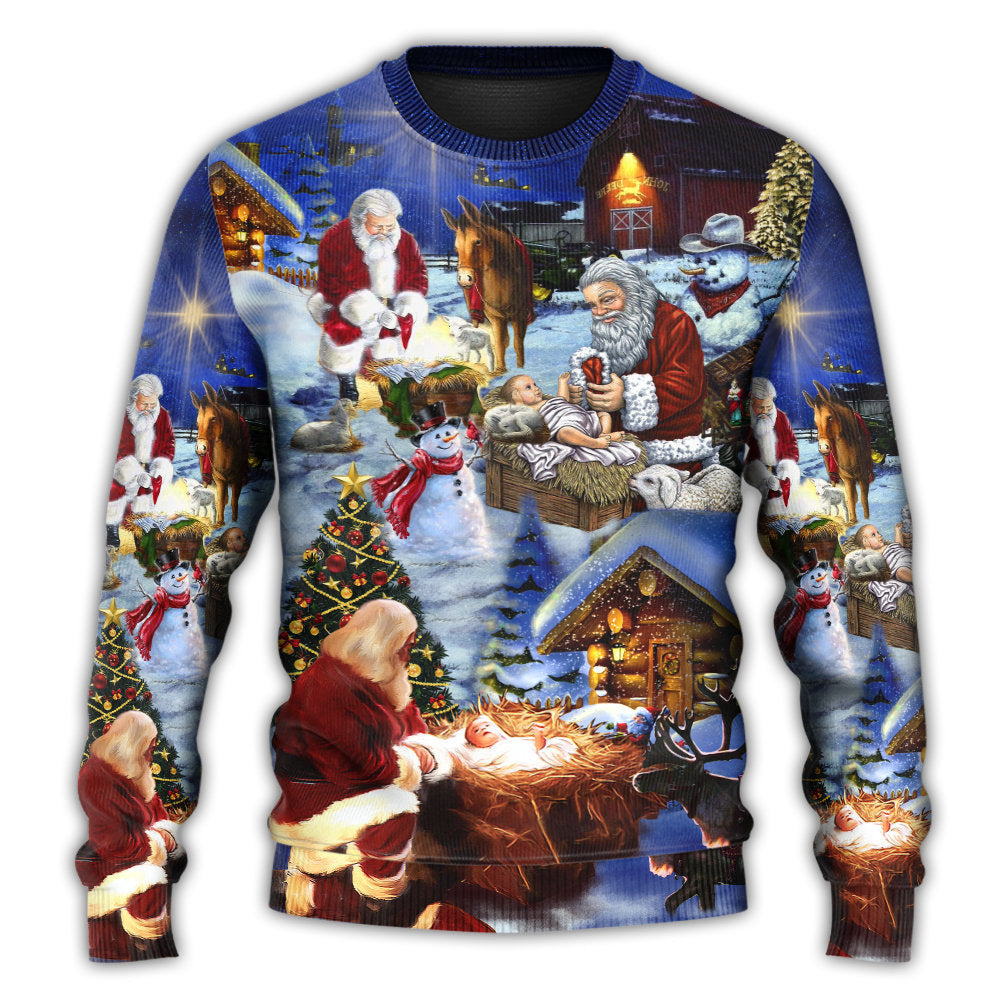 Christmas Jesus Best Gift Ever Art – Sweater - Ugly Christmas Sweater