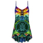 Nordic Green Christmas Style – Women's Summer Sleeveless V-Neck Camisole Dress