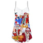 Christmas Santa Dancing Star – Women's Summer Sleeveless V-Neck Camisole Dress