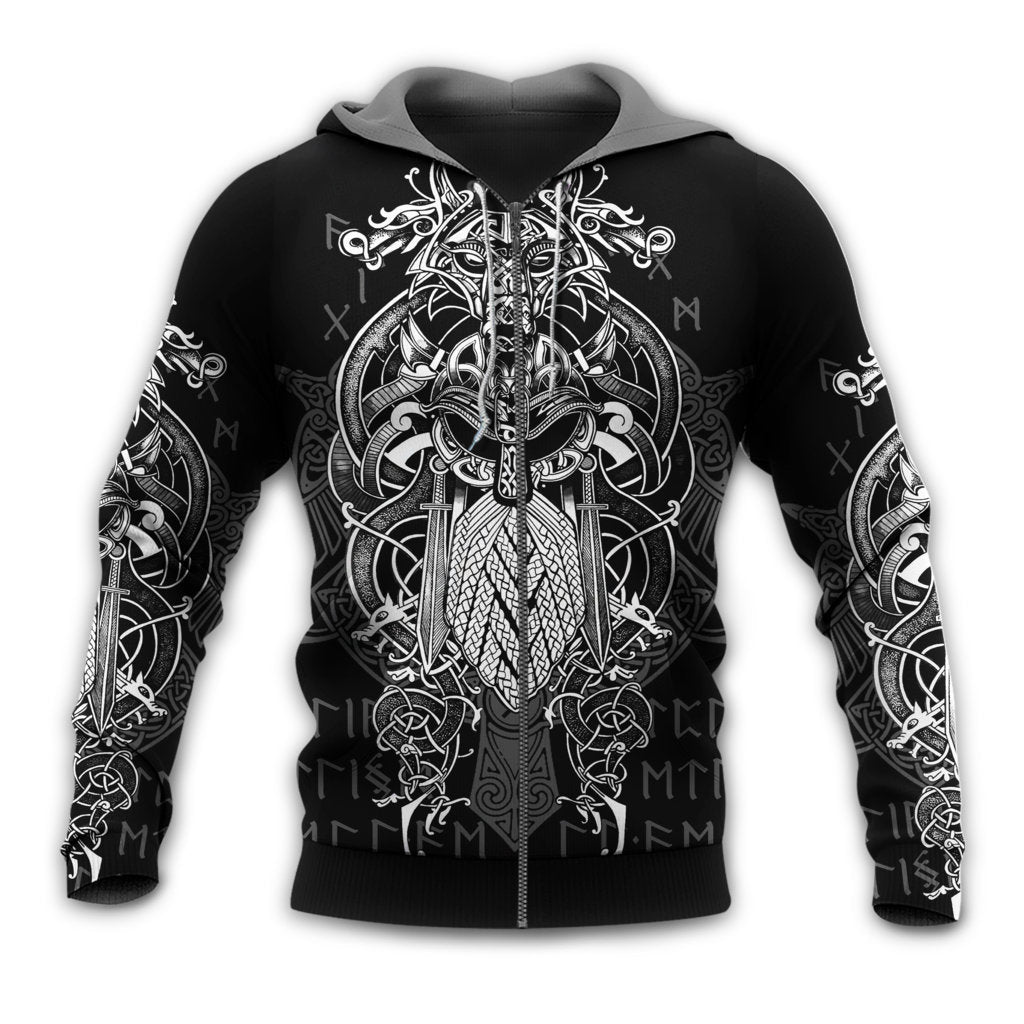 Viking Warrior Blood Pattern Style - 3D Hoodie