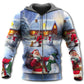 Christmas Santa Love Snowman Village Gift - Hoodie