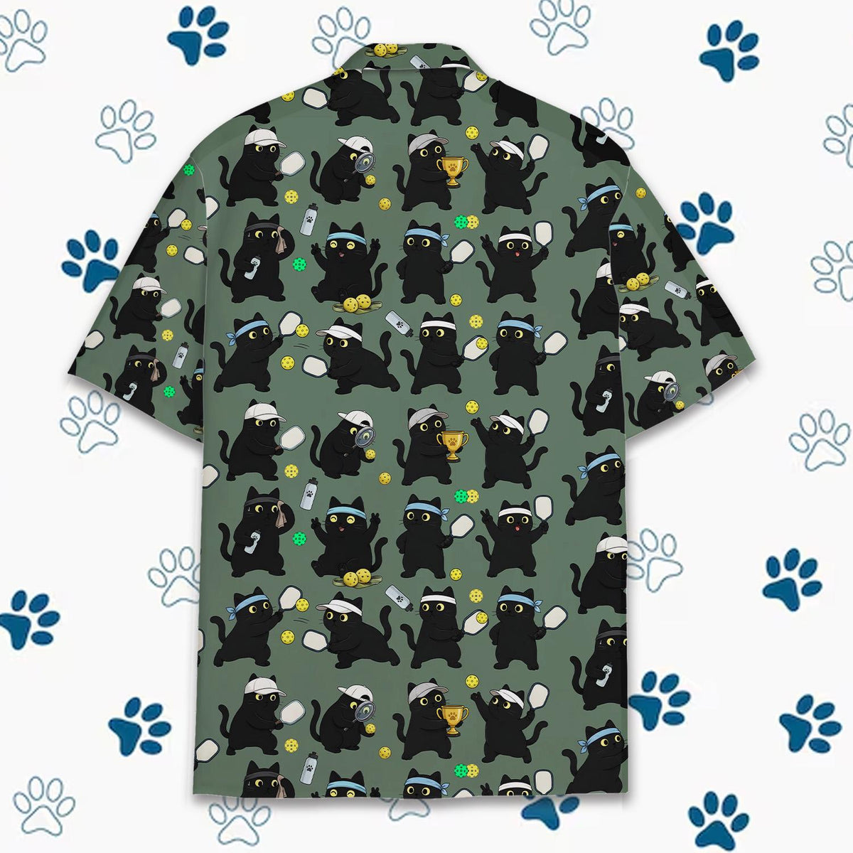 Black Cat Pickleball Funny Sports Tournament – Hawaiian Shirt