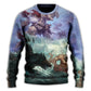 Christmas Santa Dark Fantasy Art – Sweater - Ugly Christmas Sweater