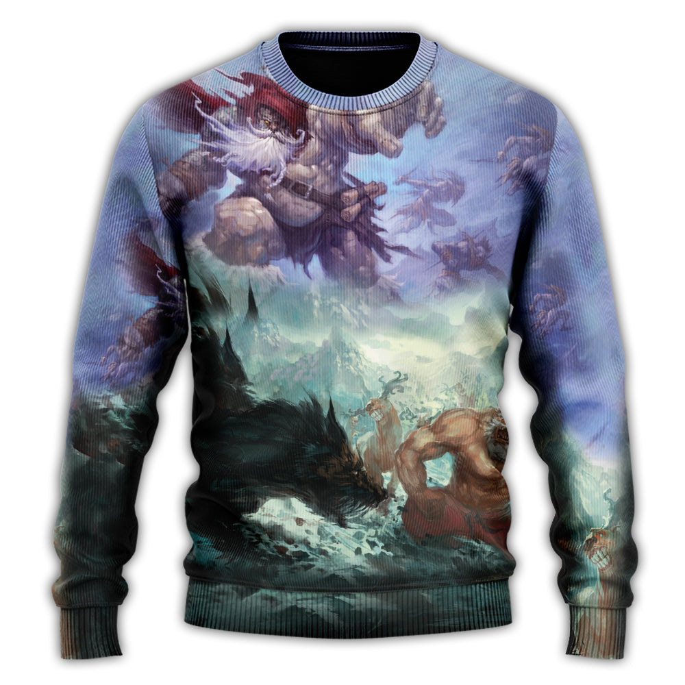 Christmas Santa Dark Fantasy Art – Sweater - Ugly Christmas Sweater