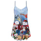 Christmas Family Snowman Joy – Women's Summer Sleeveless V-Neck Camisole Dress