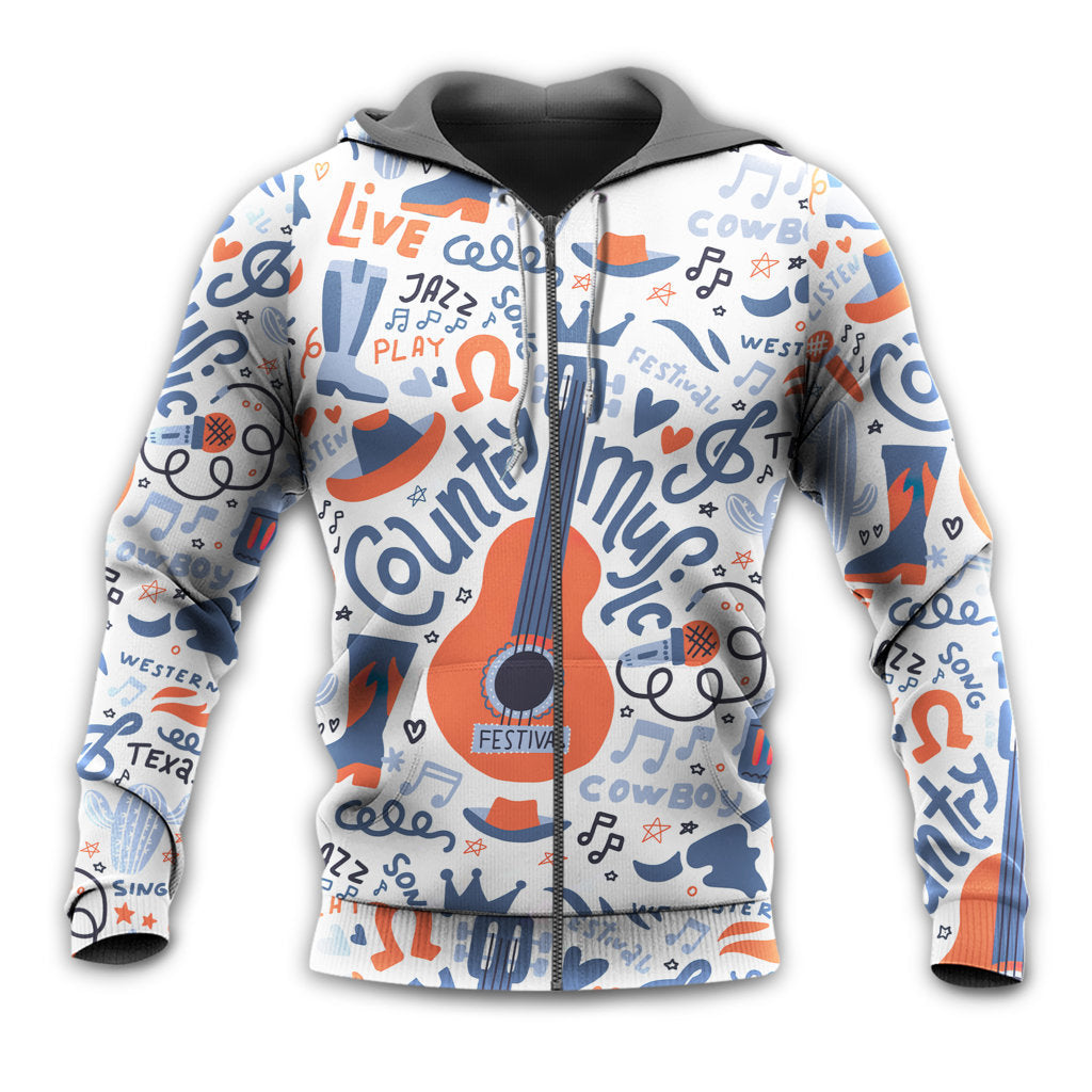 Guitar Country Music Festival Style - Hoodie