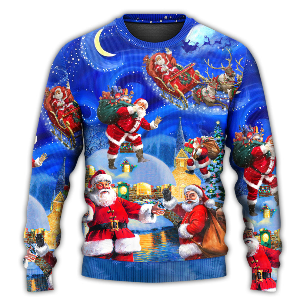 Christmas Santa In Town Magic Night – Sweater - Ugly Christmas Sweater