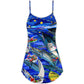 Ocean Blue Fish Christmas Love – Women's Summer Sleeveless V-Neck Camisole Dress