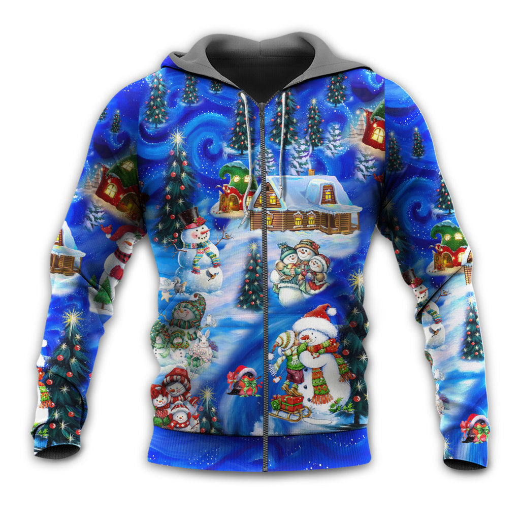 Christmas Snowman Chill With Friends - 3D Hoodie