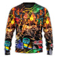 Drum Is My Life Colorful Light Art – Sweater - Ugly Christmas Sweater