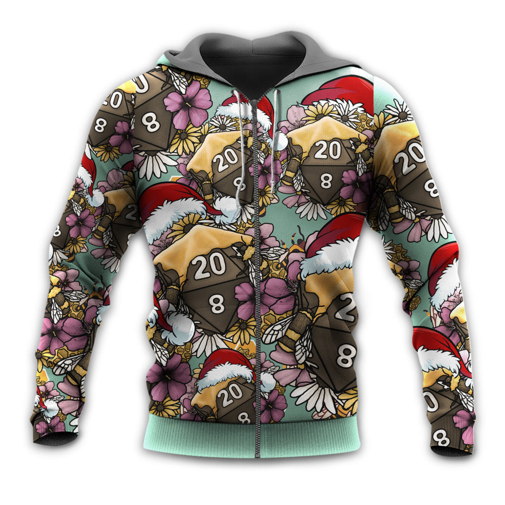 Christmas Bee Dice Holiday Vibe - 3D Hoodie