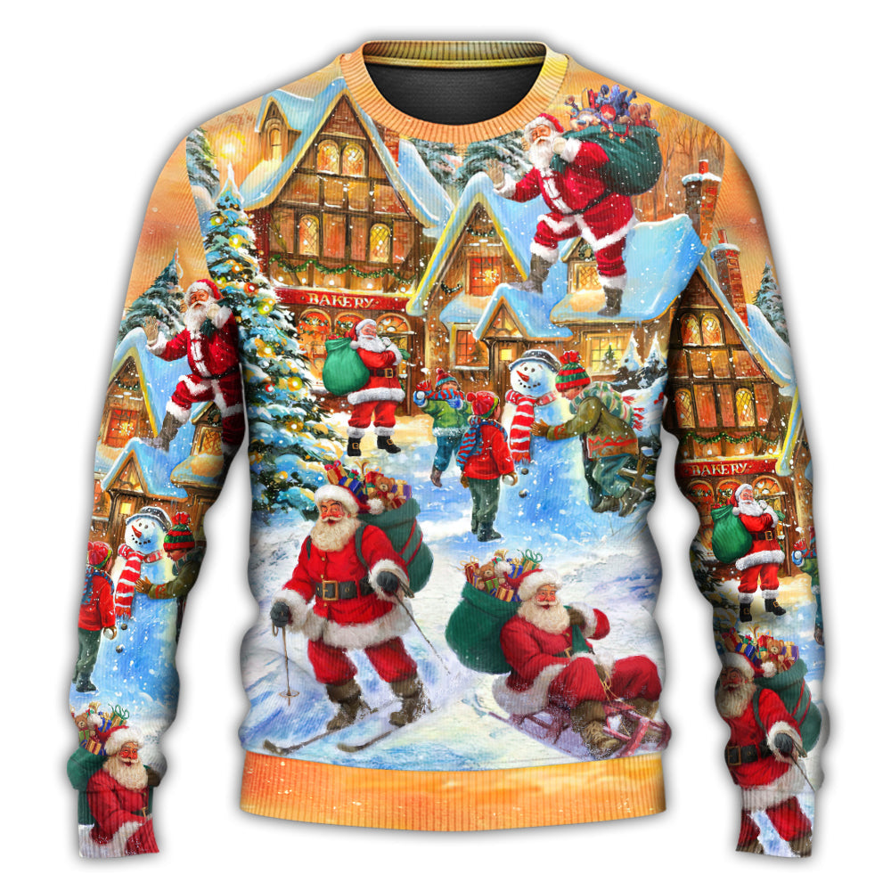 Christmas Santa In Town Xmas Is Coming – Sweater - Ugly Christmas Sweater