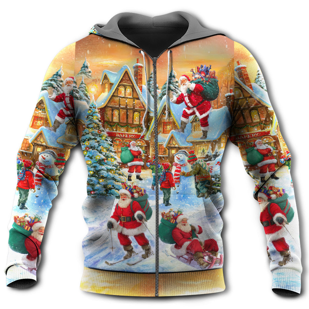 Christmas Santa In Town Xmas Coming - Hoodie