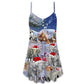 Christmas Elephant Happy Town – Women's Summer Sleeveless V-Neck Camisole Dress
