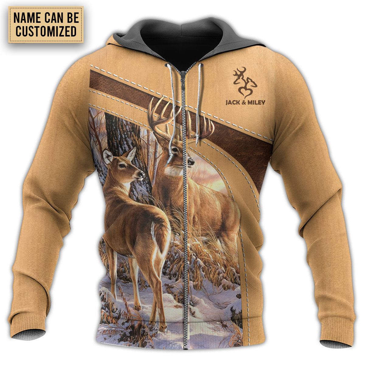Old Buck And Sweet Doe Personalized - 3D Hoodie
