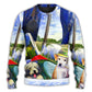 Funny Golf Dog Lover Art Style – Sweater - Ugly Christmas Sweater