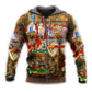 Christmas Poker Santa Friends Game Night - 3D Hoodie