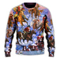 Christmas Santa And Horse Merry Xmas – Sweater - Ugly Christmas Sweater