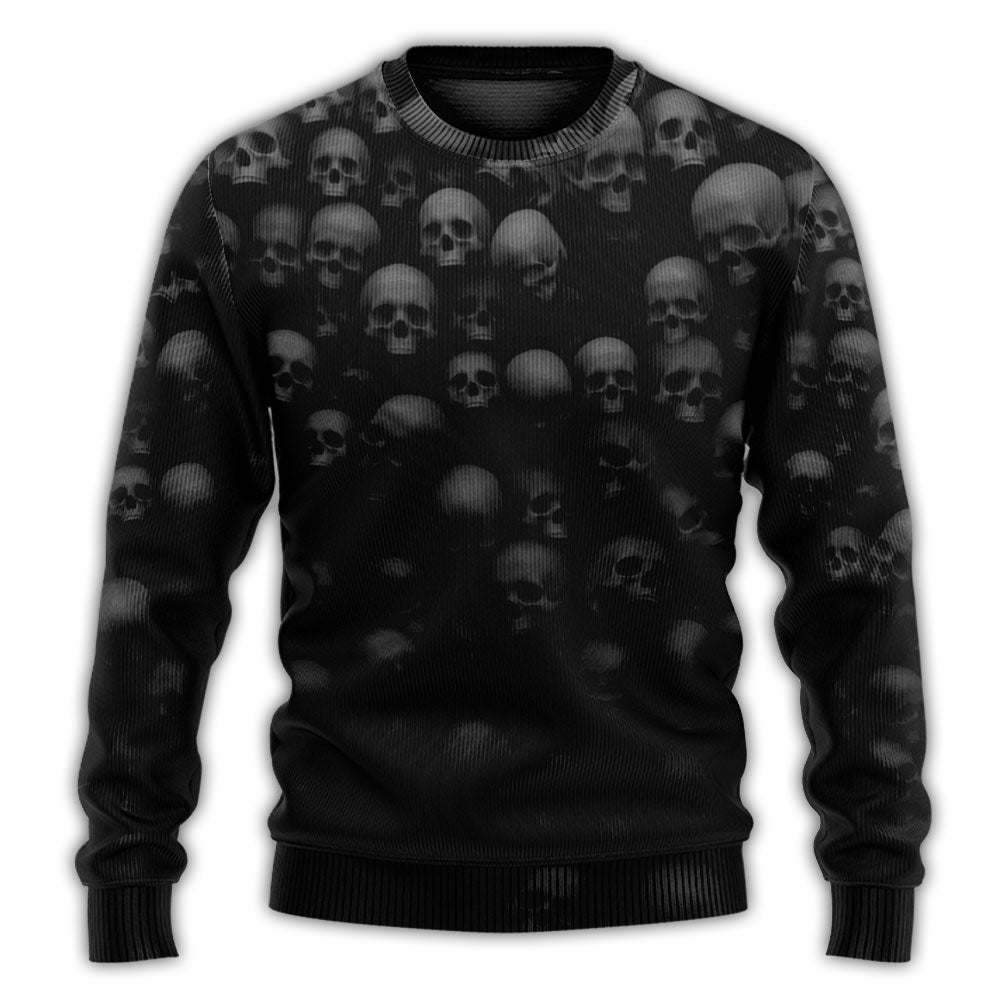 Skull Bold Rebel Attitude Art – Sweater - Ugly Christmas Sweater