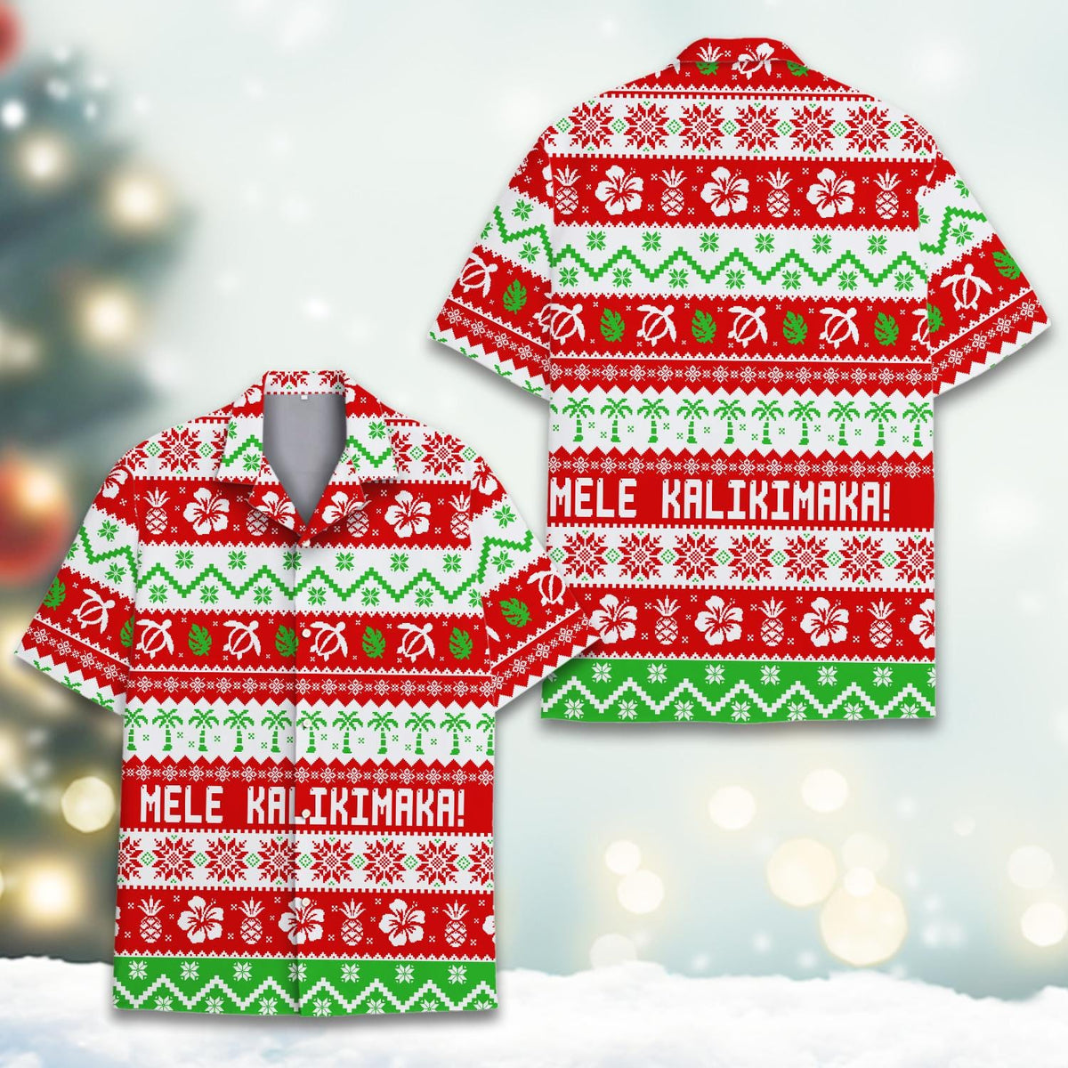 Mele Kalikimaka Tropical Christmas Festive Island – Hawaiian Shirt