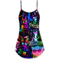 Cool DJ Cat Life – Women's Summer Sleeveless V-Neck Camisole Dress