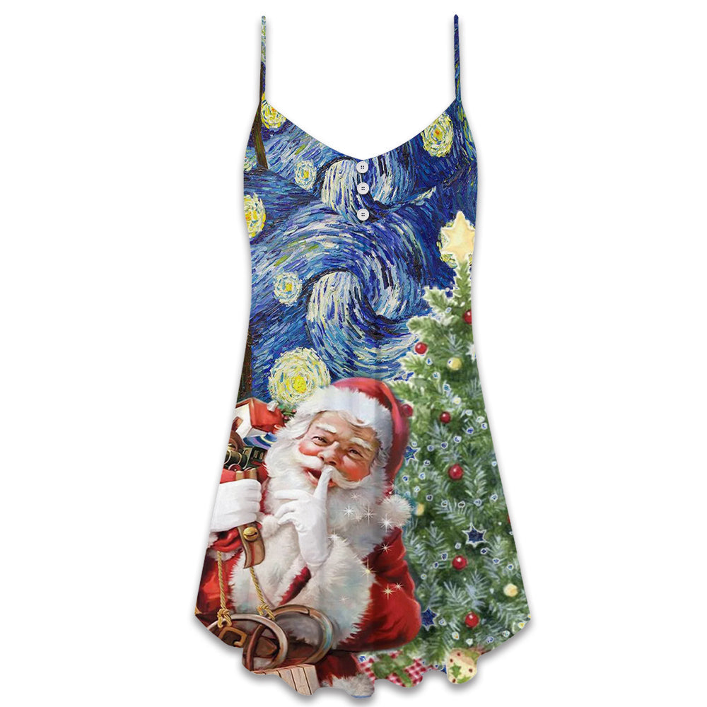 Christmas Shhh Secret Gift – Women's Summer Sleeveless V-Neck Camisole Dress