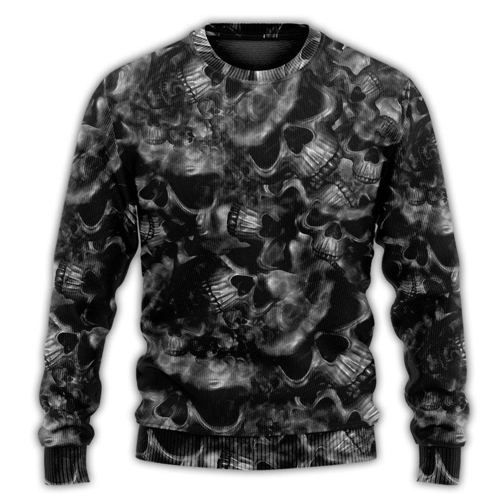 Skull Life Symbolic Art Style – Sweater - Ugly Christmas Sweater