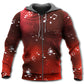 Music Notes Blurry Lights Red - 3D Hoodie