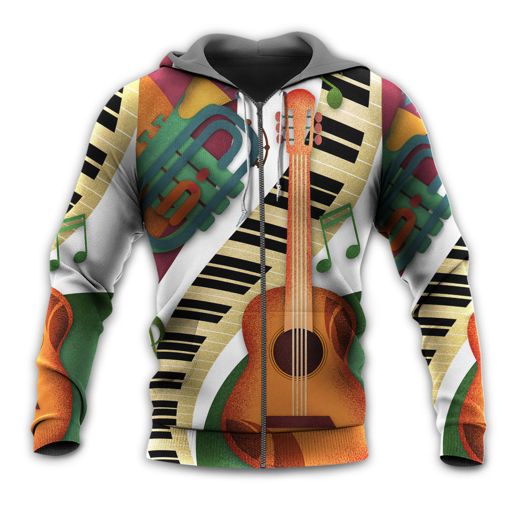 Guitar Vintage Classic Music Style - Hoodie
