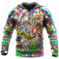 Hippie Mushroom Music Life Band Art – 3D Hoodie