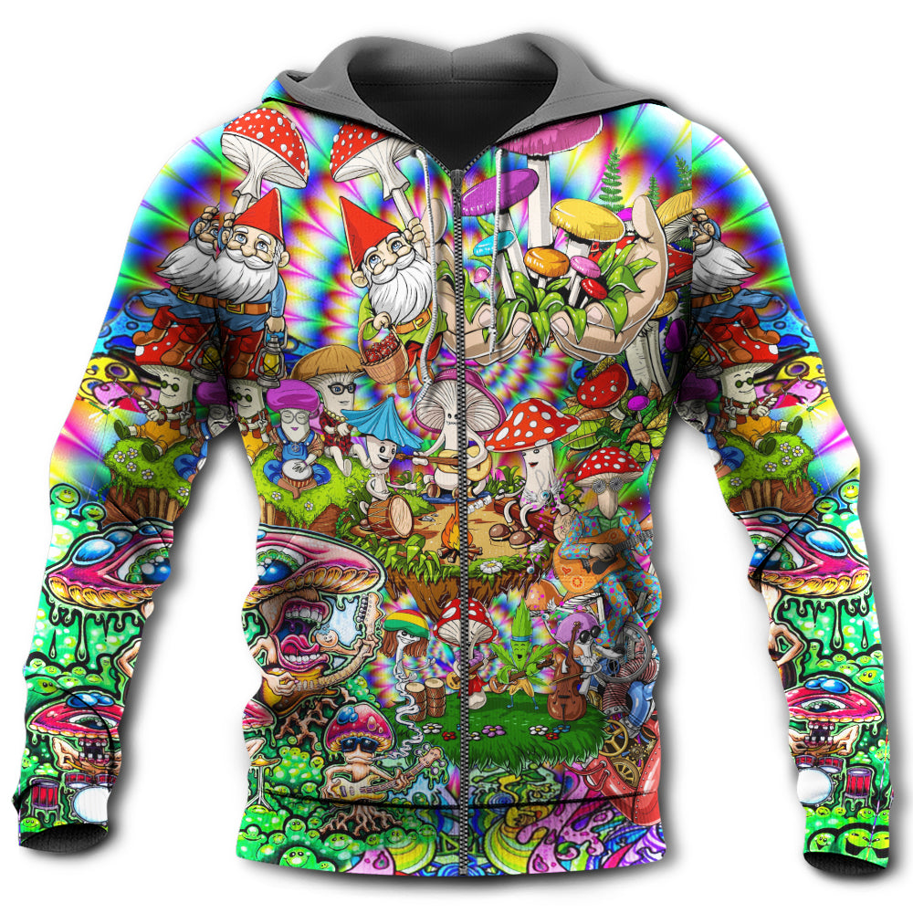 Hippie Mushroom Music Life Band Art – 3D Hoodie