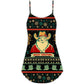 Santa Cowboy Christmas Elder Style – Women's Summer Sleeveless V-Neck Camisole Dress