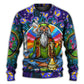 Hippie Peace Sign Retro Style – Sweater - Ugly Christmas Sweater