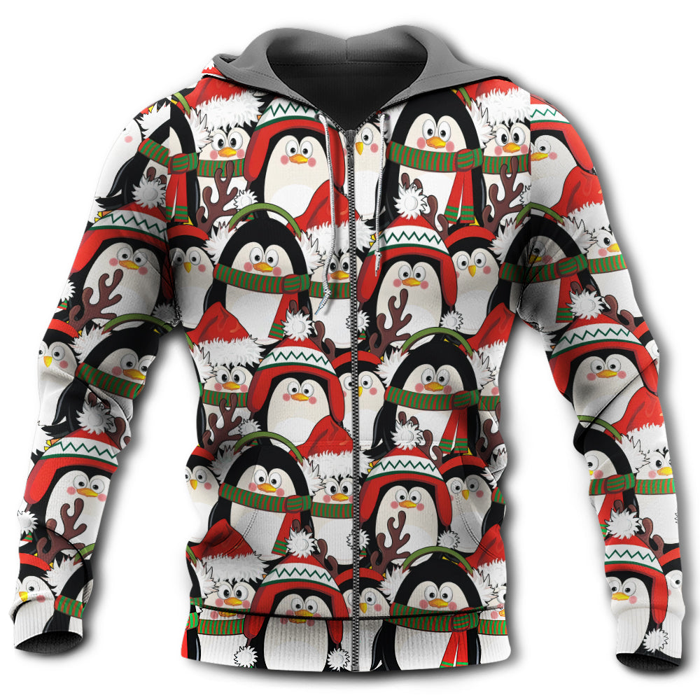 Christmas Penguin Cute Holiday Style - Hoodie