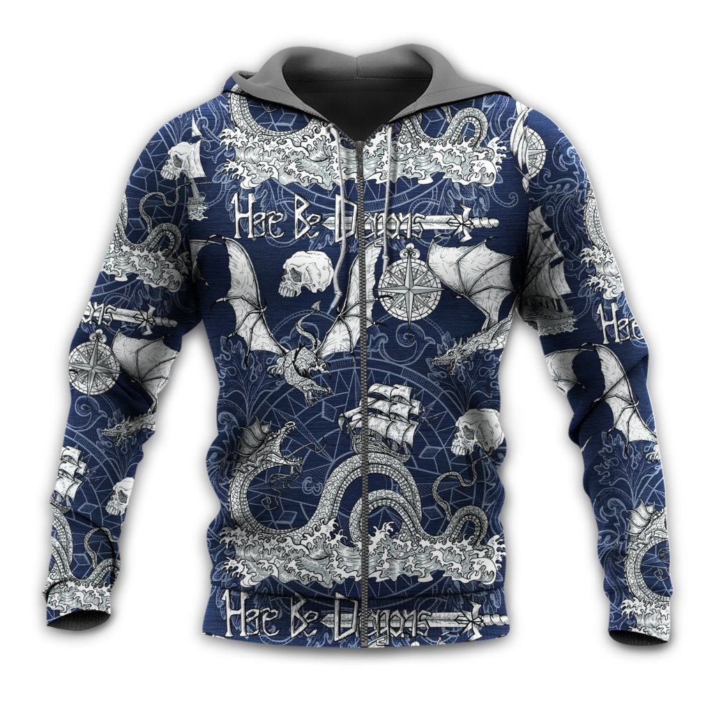 Dragon Skull Sea Life Art - 3D Hoodie
