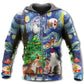 Christmas Cat Playing Starry Night Art – 3D Hoodie