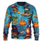 Halloween Owl Witch Night Sky Art – Sweater - Ugly Christmas Sweater