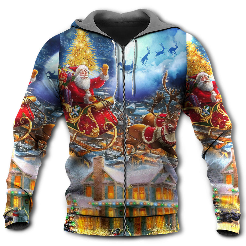 Christmas Snowman Family Love Light Art – 3D Hoodie