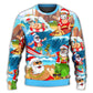 Christmas Santa Beach Play Holiday Funny – Sweater - Ugly Christmas Sweater