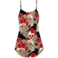Gothic Skull Rose Raven – Women's Summer Sleeveless V-Neck Camisole Dress