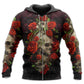 Skull And Roses Art - 3D Hoodie