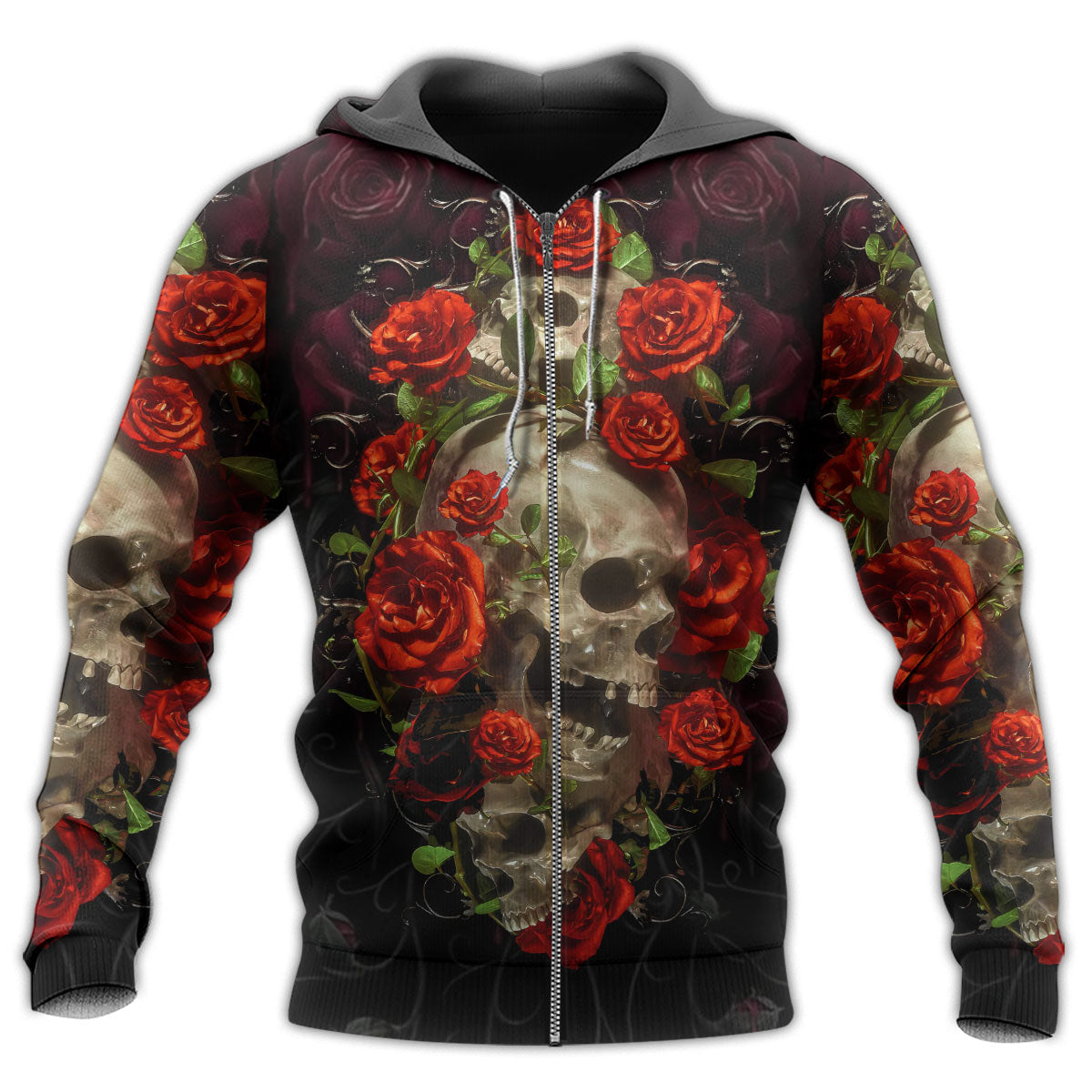 Skull And Roses Art - 3D Hoodie