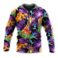 Giraffe Tropical Leaf Colorful Style - Hoodie