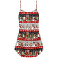 Santa And Snowman Joy – Women's Summer Sleeveless V-Neck Camisole Dress