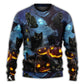 Halloween Black Cat Dark Night Art – Sweater - Ugly Christmas Sweater