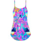 Hippie Psychedelic Mushroom Magical Eye – Women's Summer Sleeveless V-Neck Camisole Dress
