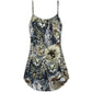 Vintage Cat Floral Neutral – Women's Summer Sleeveless V-Neck Camisole Dress